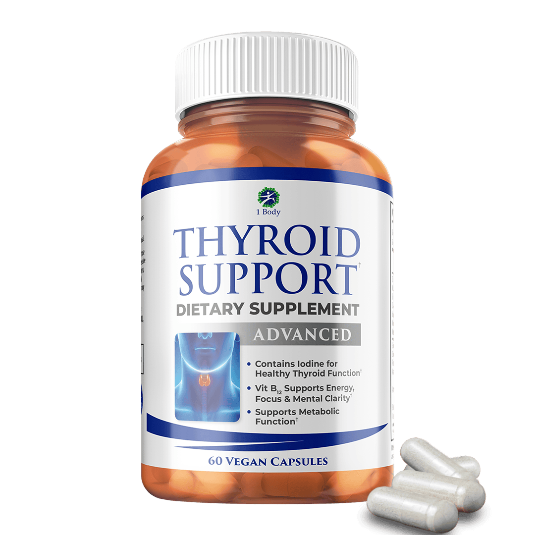 1 Body Thyroid Support dietary supplement bottle